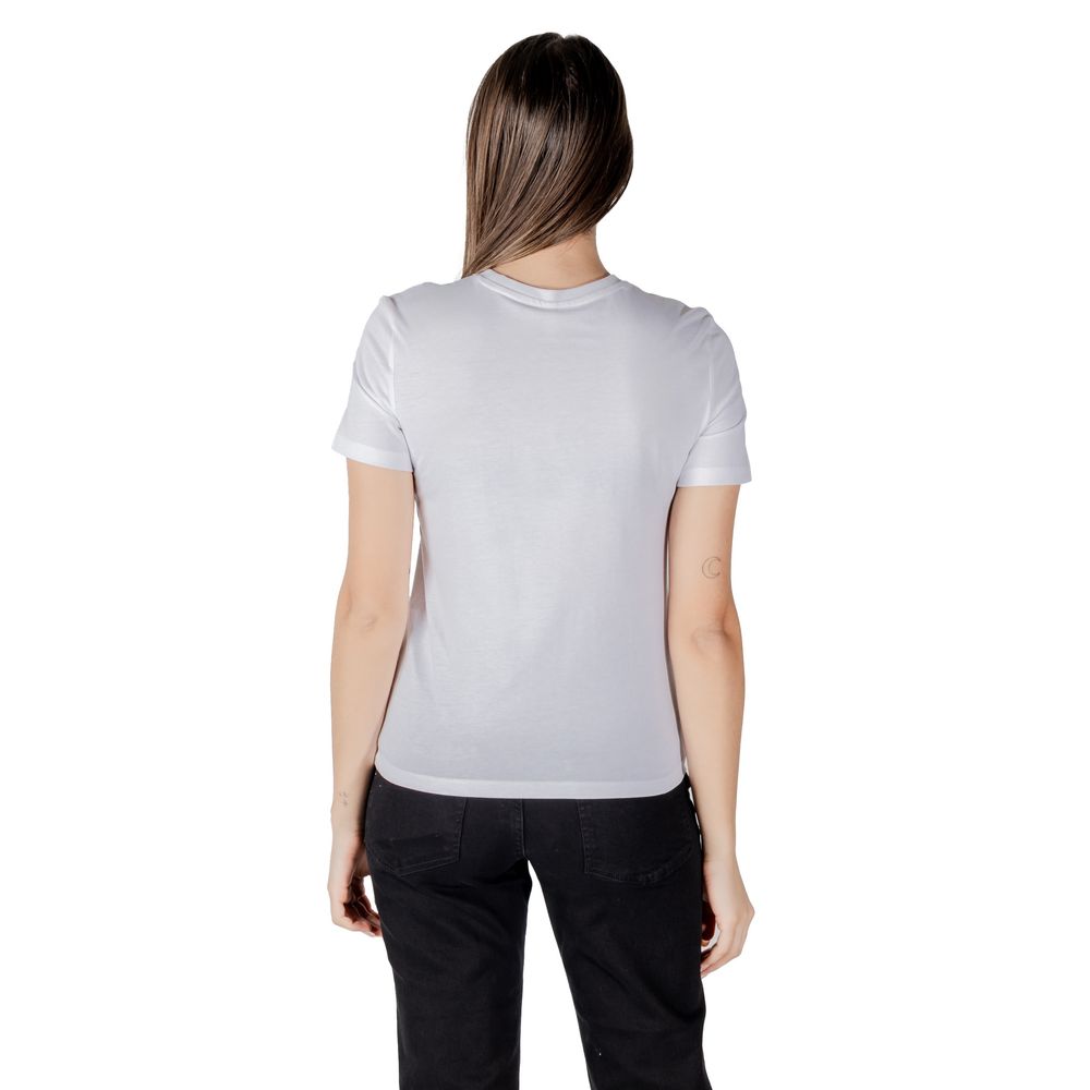 Only Weißes Bio-Baumwoll-Langarm-T-Shirt