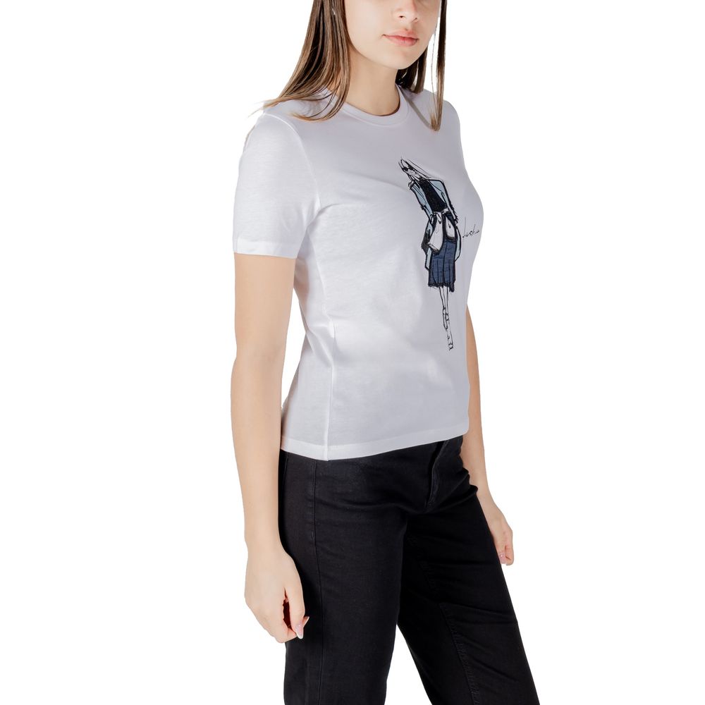 Only Weißes Bio-Baumwoll-Langarm-T-Shirt