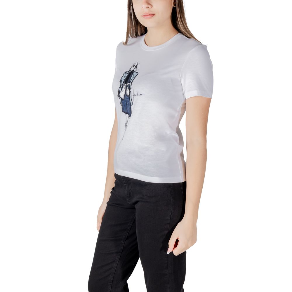 Only Weißes Bio-Baumwoll-Langarm-T-Shirt