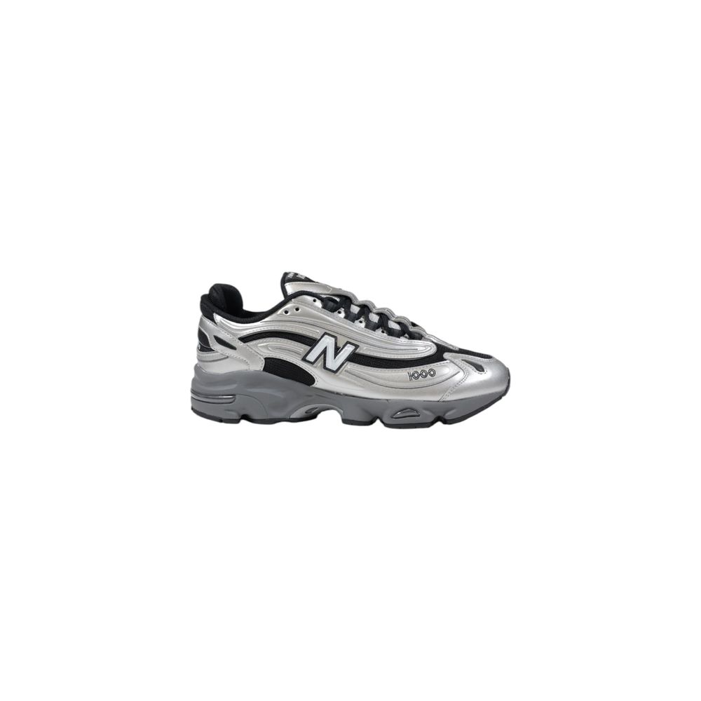 New Balance Silberne synthetische Sportsneakers