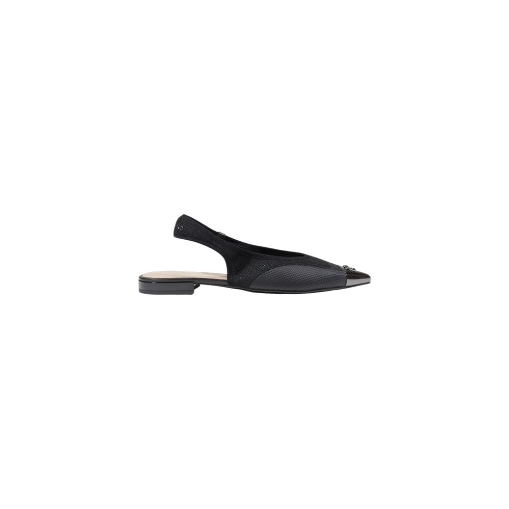 PINKO Schwarze flache Sandalen aus Leder