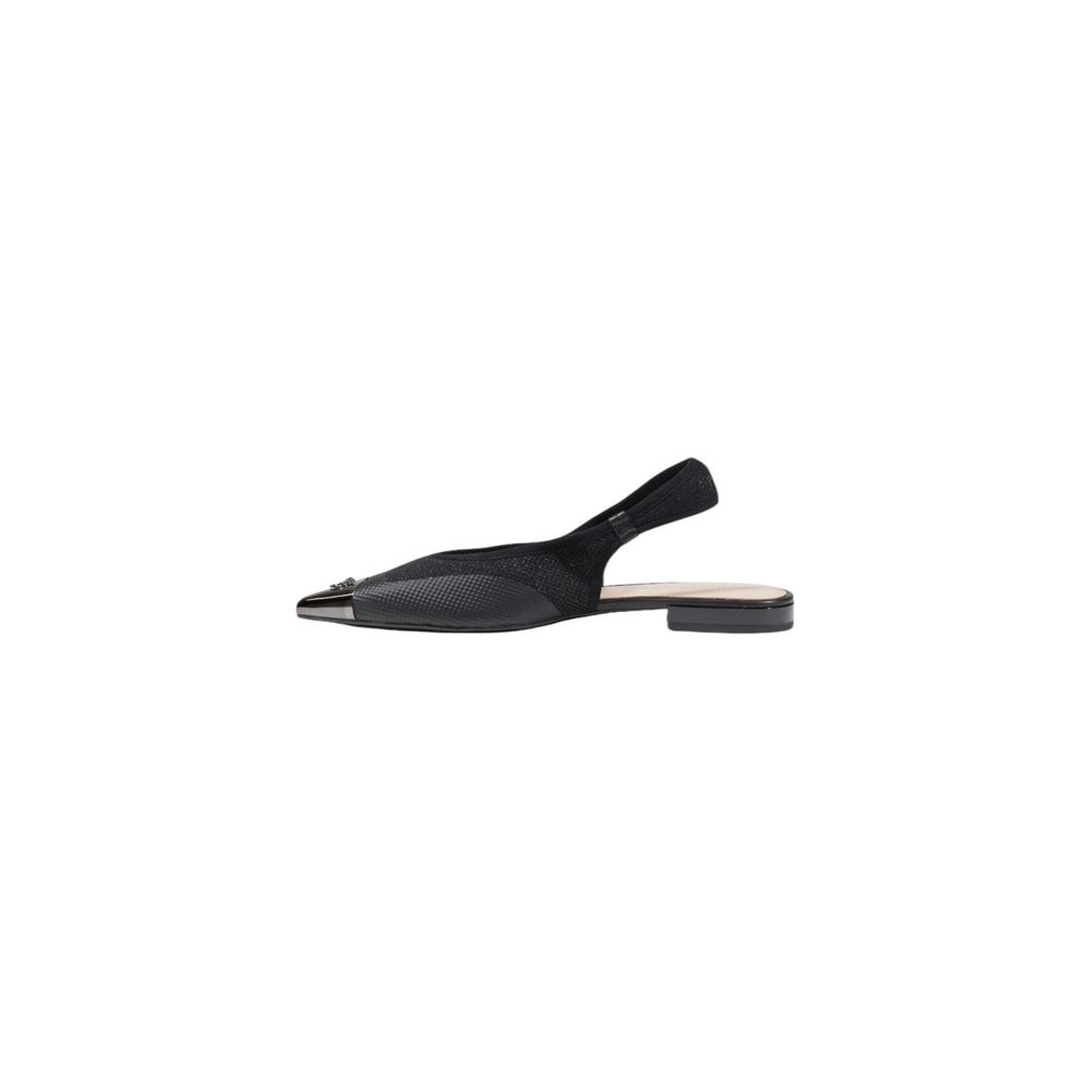 PINKO Schwarze flache Sandalen aus Leder