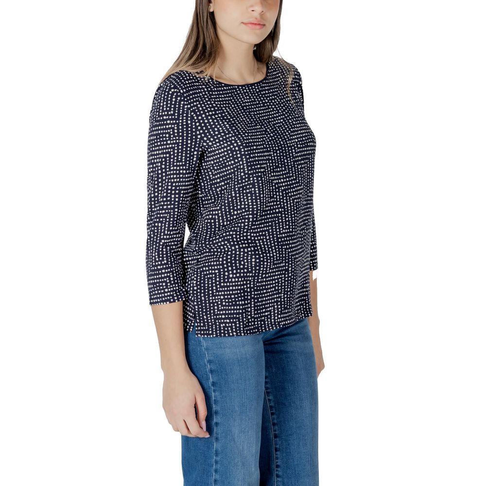 Street One Blaues Viskose-Langarmshirt