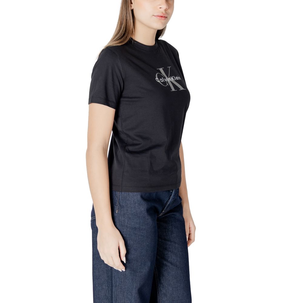 Calvin Klein Jeans Schwarzes Baumwoll-T-Shirt