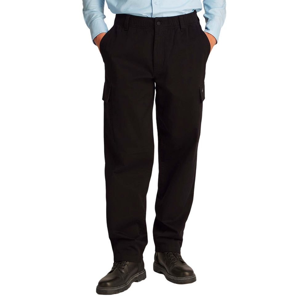 Calvin Klein Jeans Schwarze Cargo-Hose aus Baumwolle