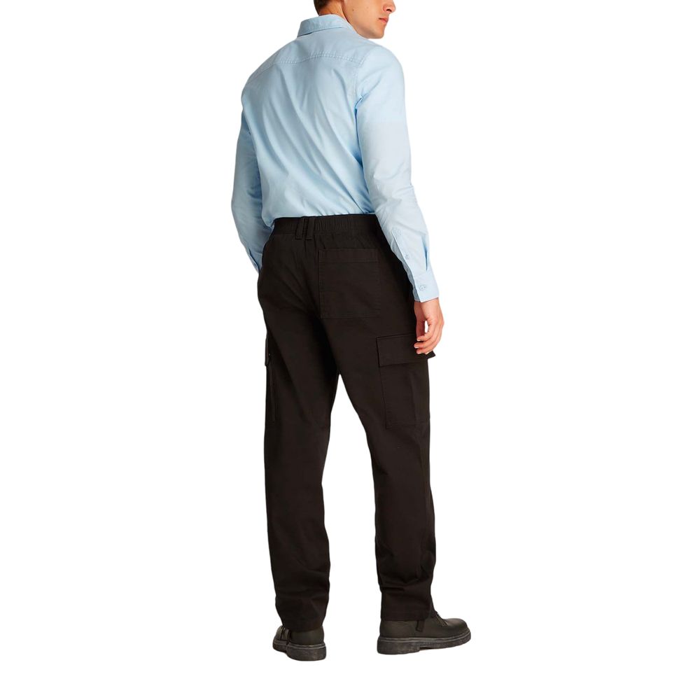 Calvin Klein Jeans Schwarze Cargo-Hose aus Baumwolle