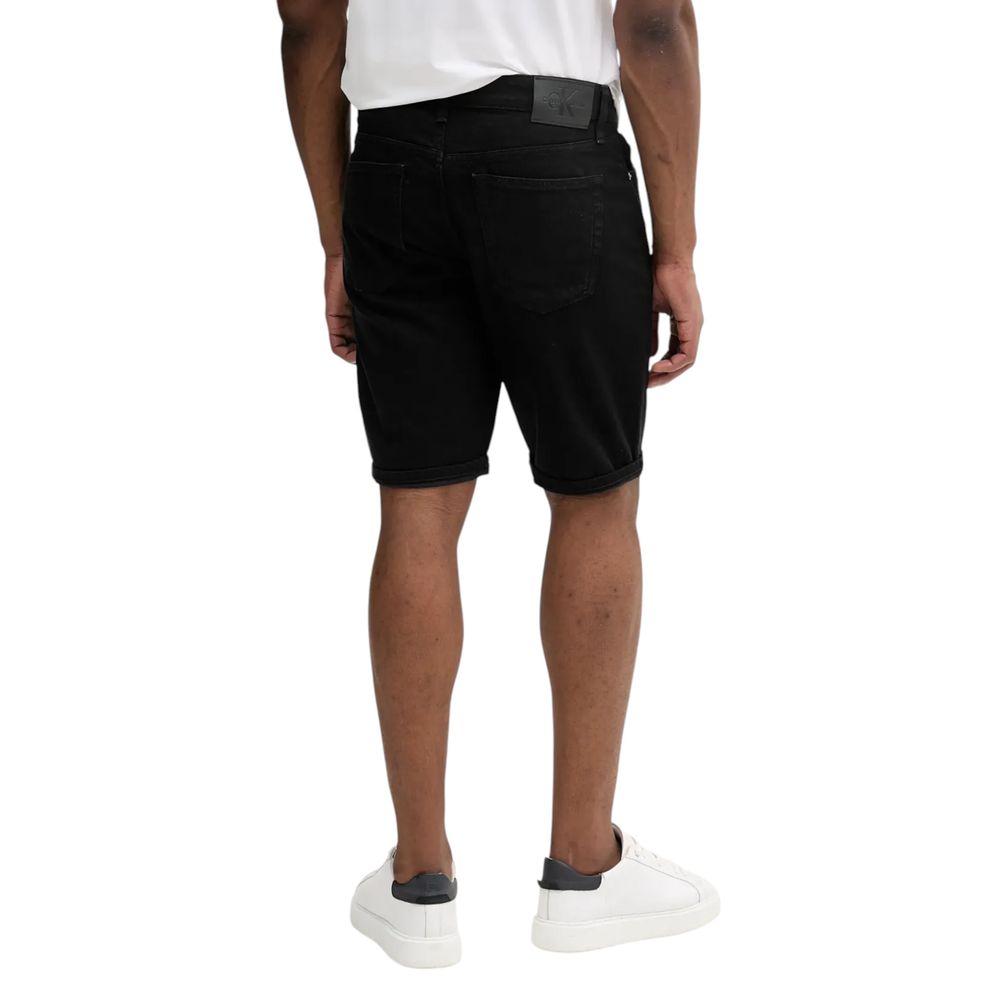 Calvin Klein Jeans Schwarze Baumwoll-Bermudashorts