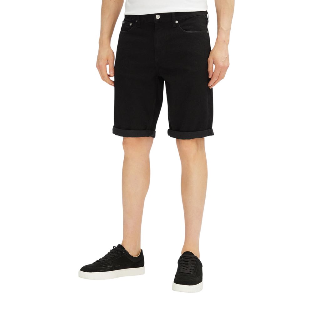 Calvin Klein Jeans Schwarze Baumwoll-Bermudashorts
