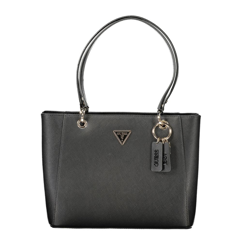 Guess Jeans Schwarze Damen-Handtasche aus Polyurethan
