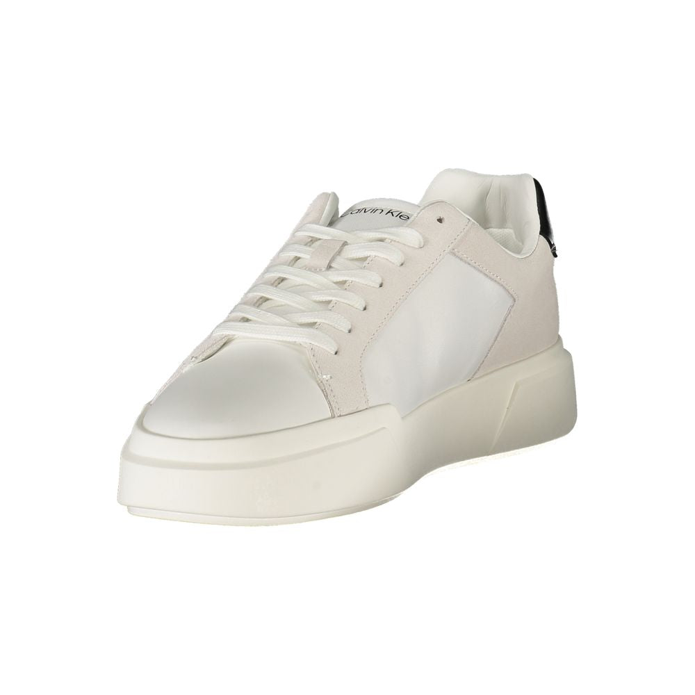 Calvin Klein Bianco Leder Herren Sneaker