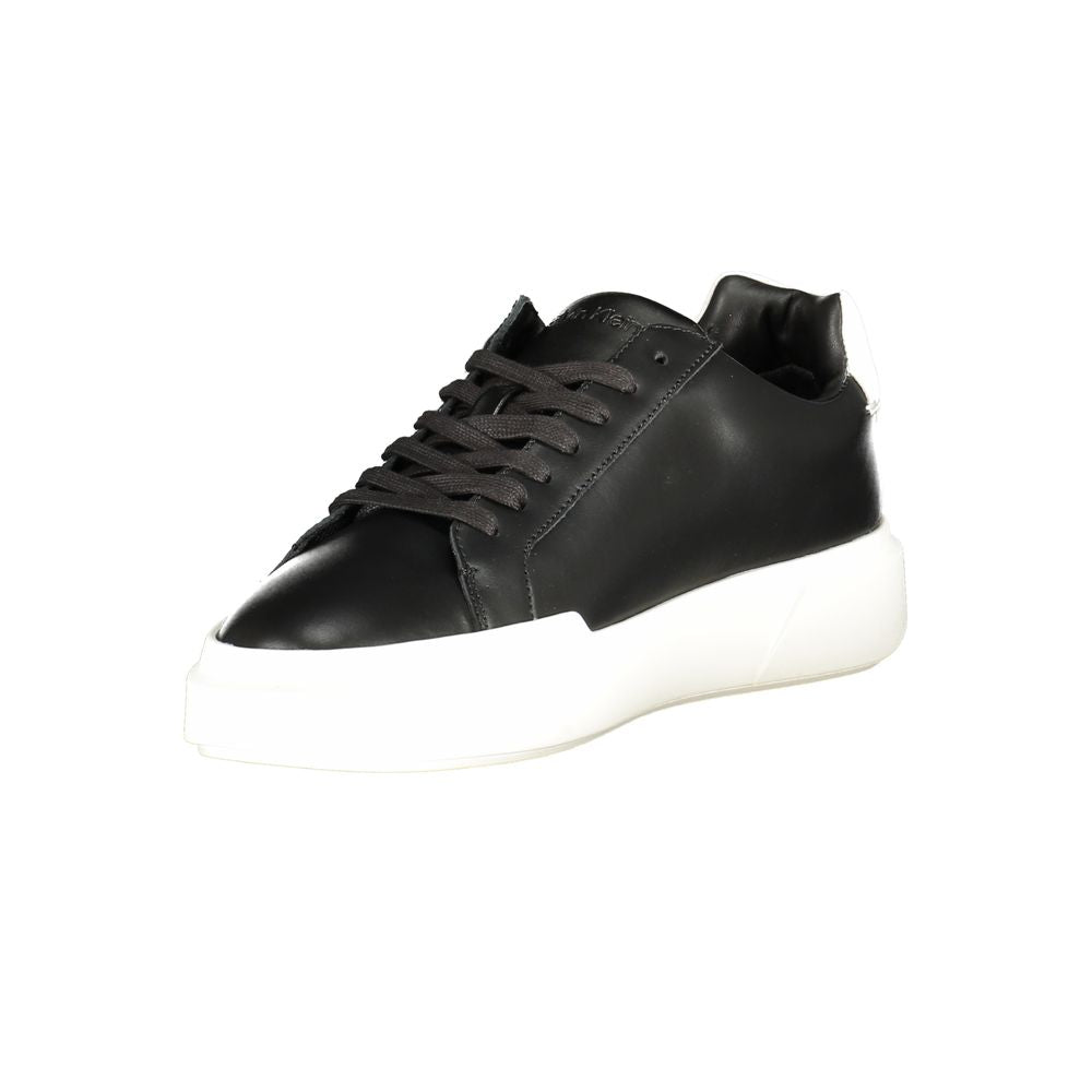 Calvin Klein Schwarzer Leder Herren Sneaker