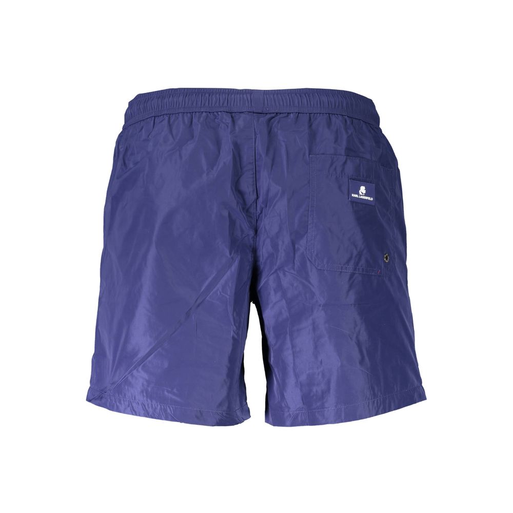 Karl Lagerfeld Blu Polyester Herren Badeshorts