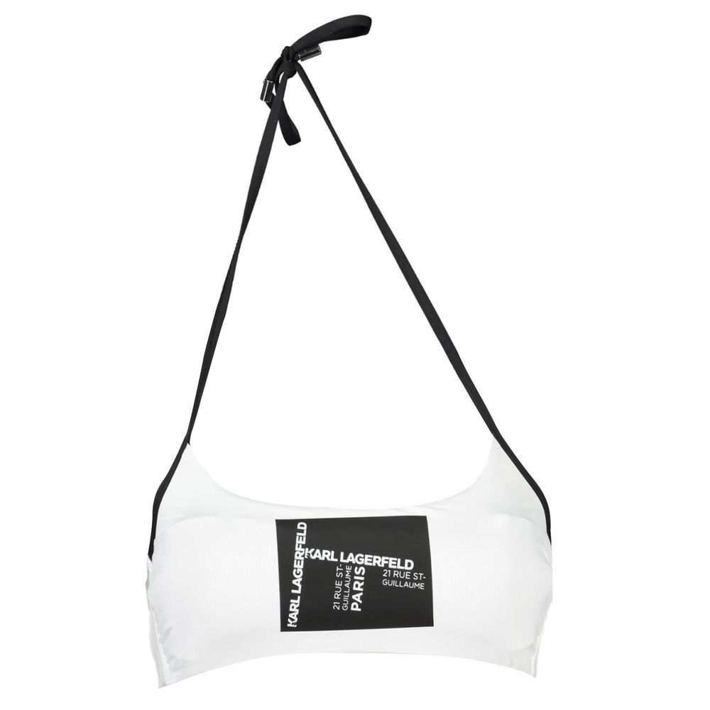 Karl Lagerfeld Weiße Elastan-Badebekleidung