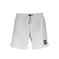 Karl Lagerfeld Weiße Herren-Badeshorts aus Polyester