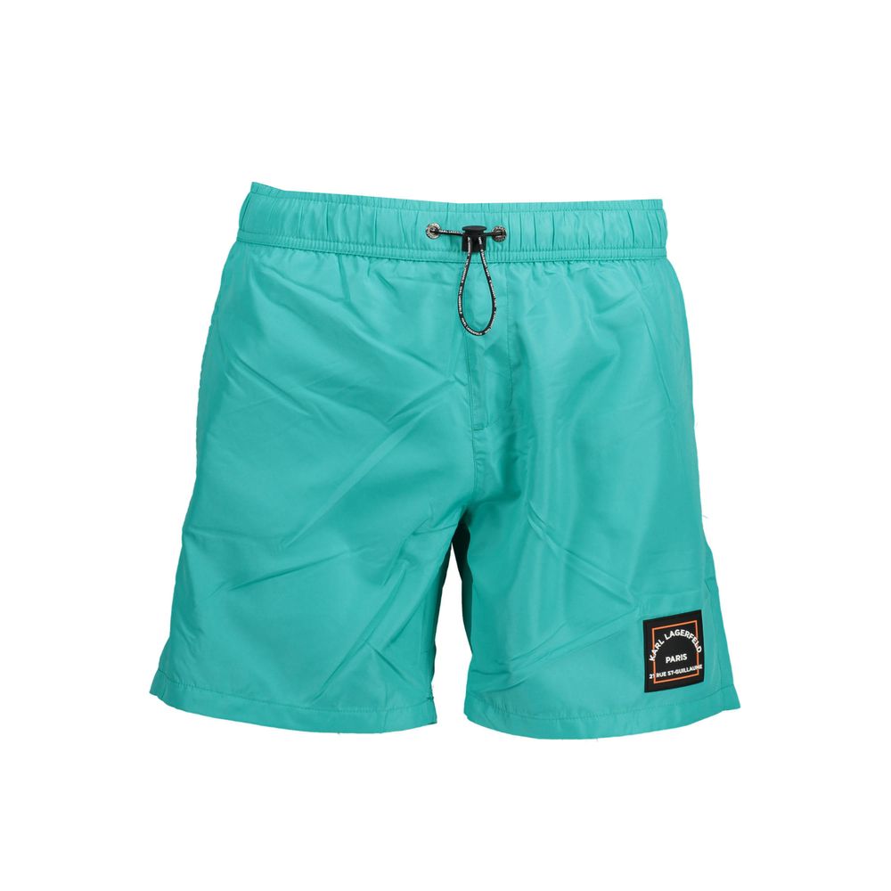 Karl Lagerfeld Verde Polyester Herren Badeshorts