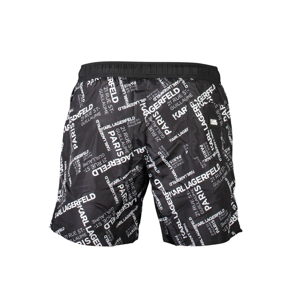 Karl Lagerfeld Schwarze Badeshorts aus Polyester für Herren