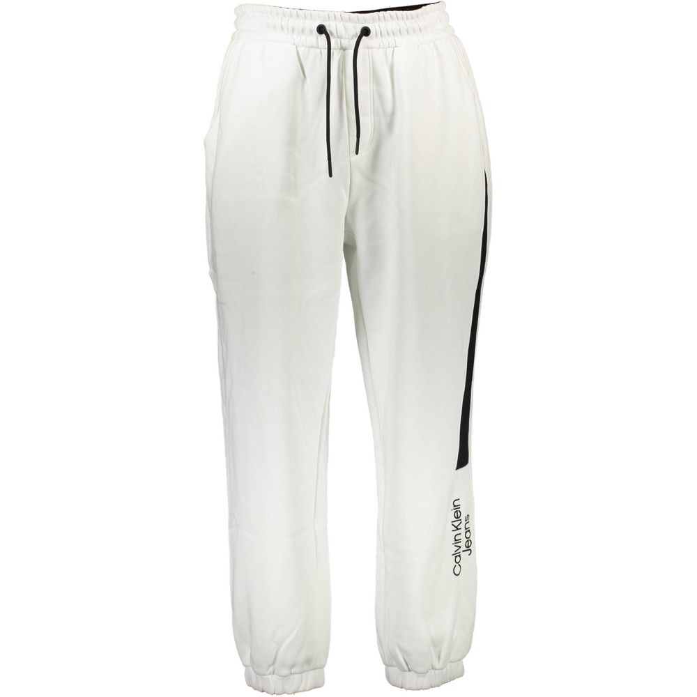Calvin Klein Weiße Herren-Sweatpant aus Baumwolle