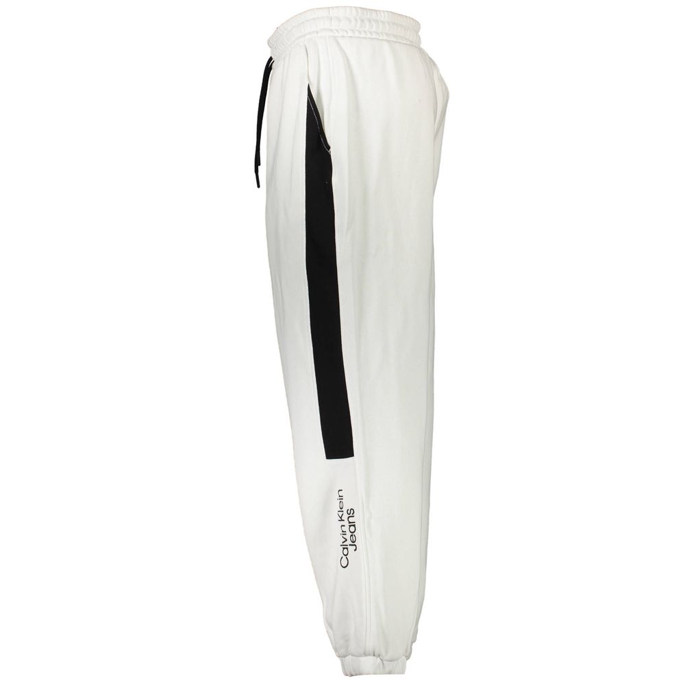 Calvin Klein Weiße Herren-Sweatpant aus Baumwolle