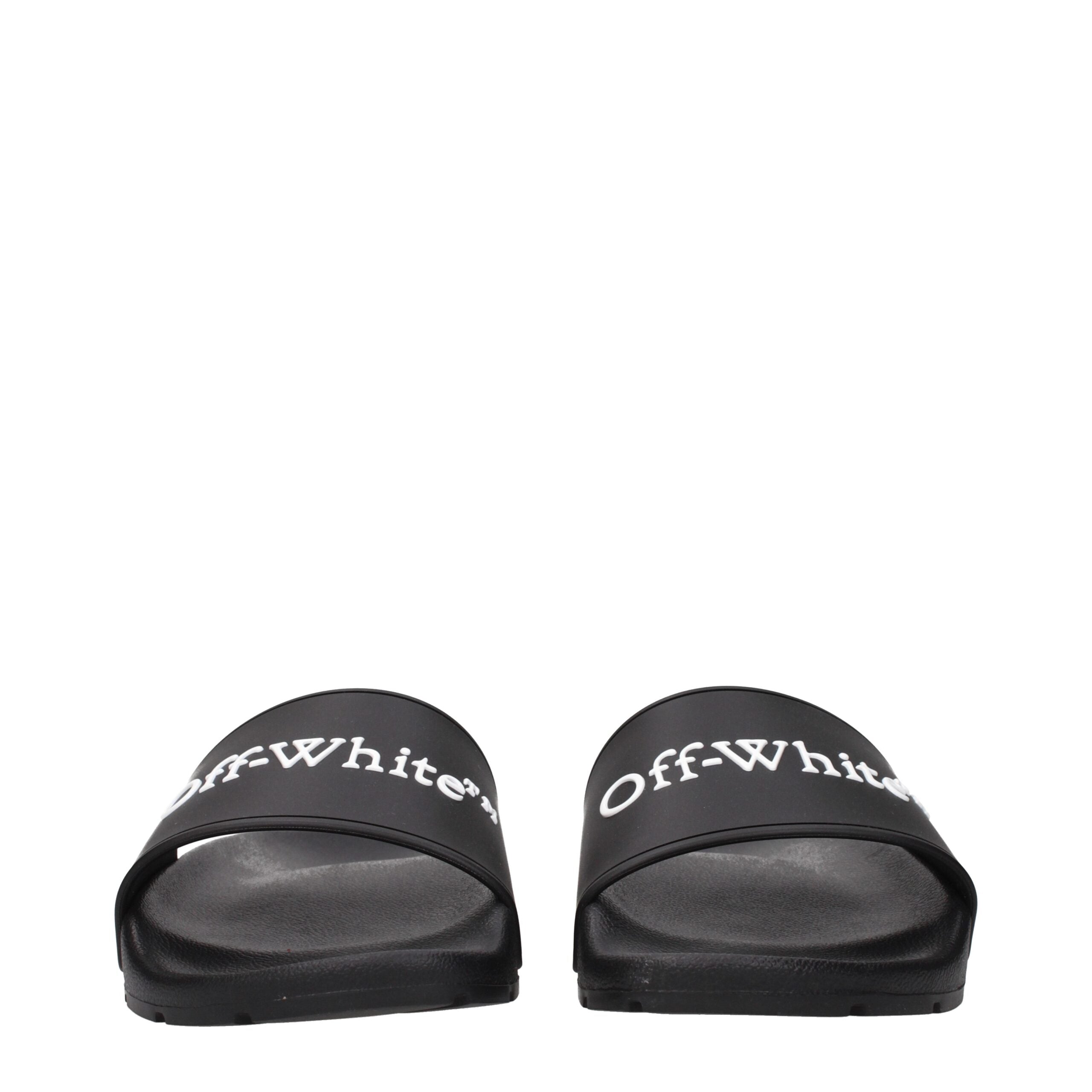 Off-White Schwarze Baumwoll-Slipper