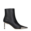 Off-White Schwarze Leder-Stiefeletten