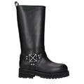 Off-White Schwarze Lederstiefel
