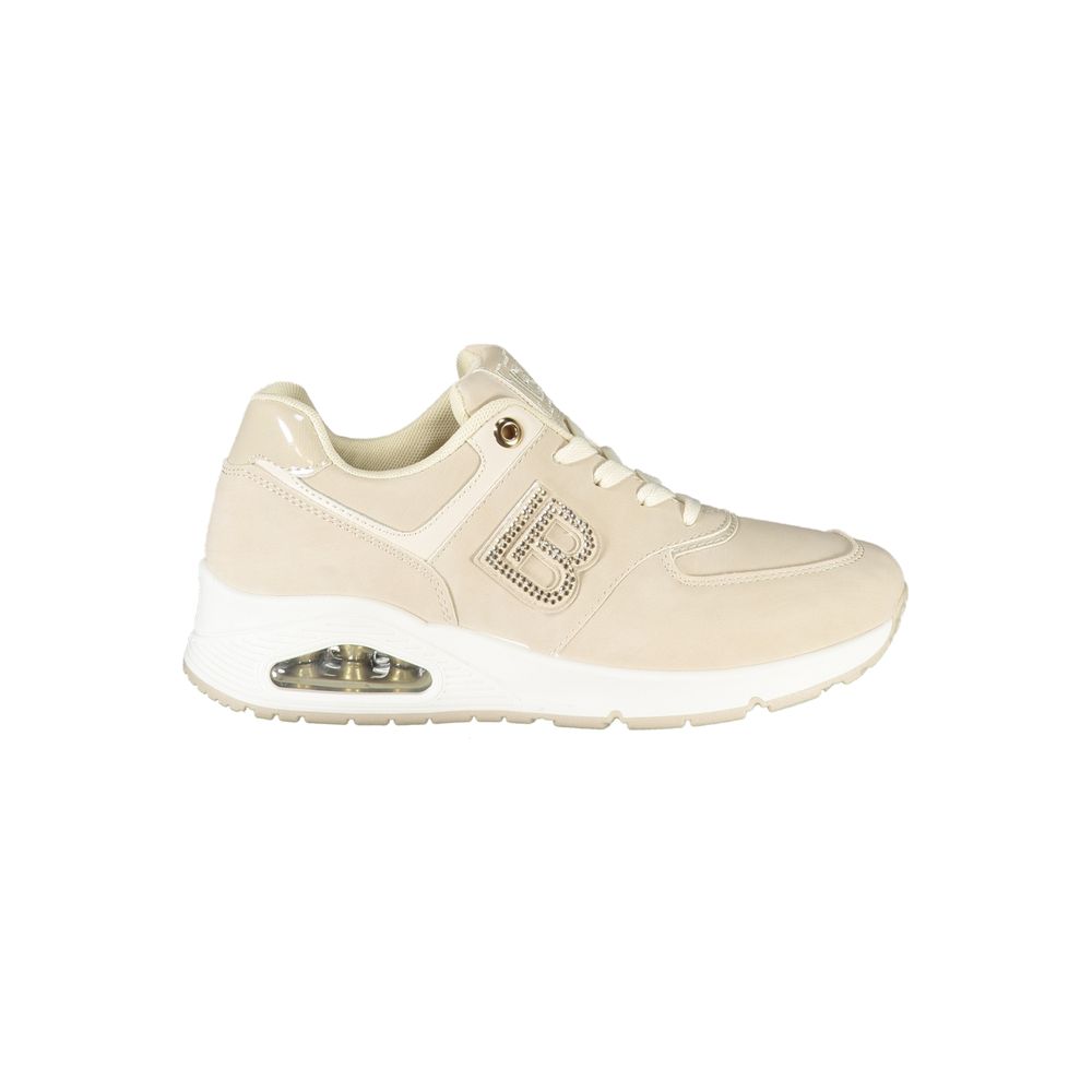 Laura Biagiotti Damen Sneaker aus Beige Polyurethan