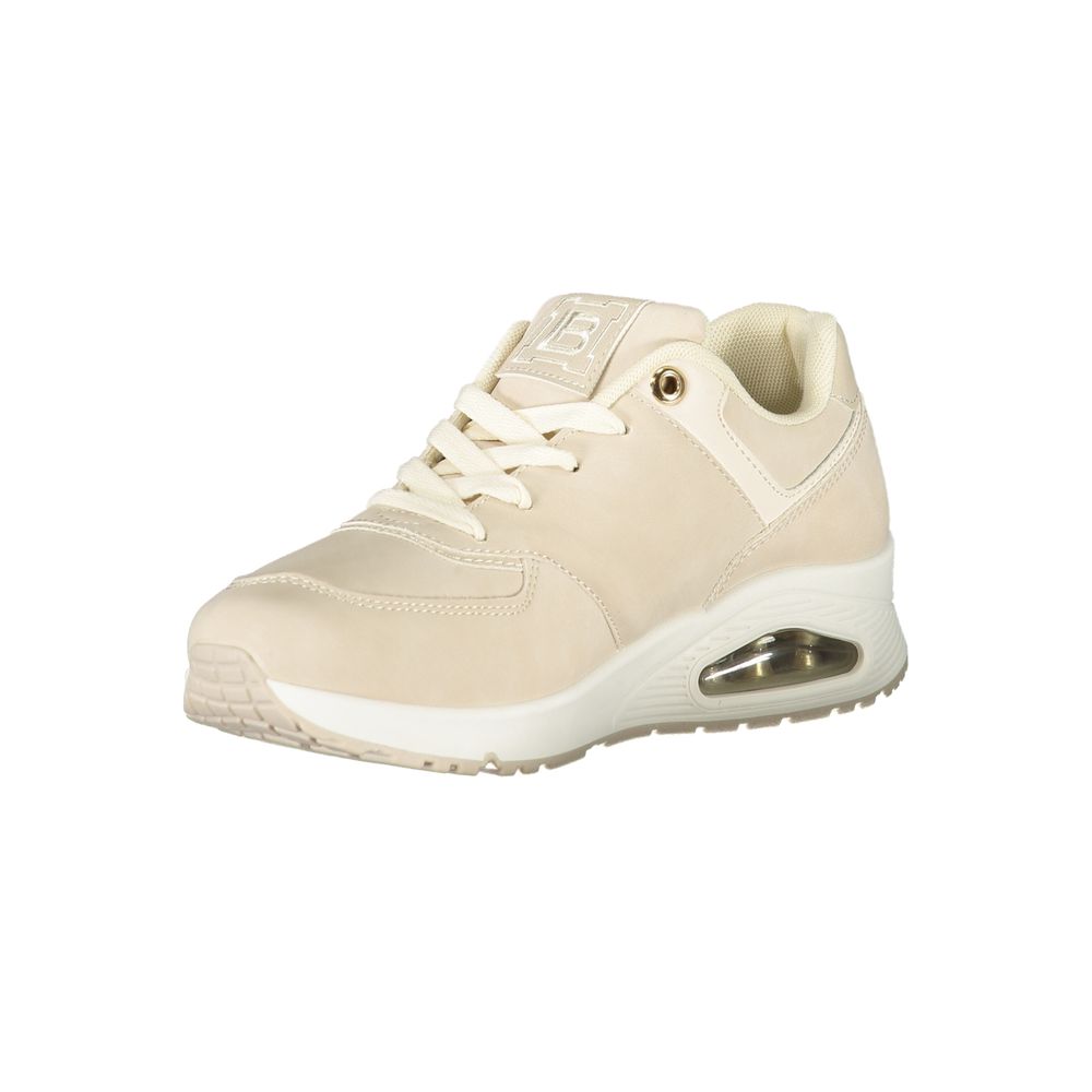 Laura Biagiotti Damen Sneaker aus Beige Polyurethan