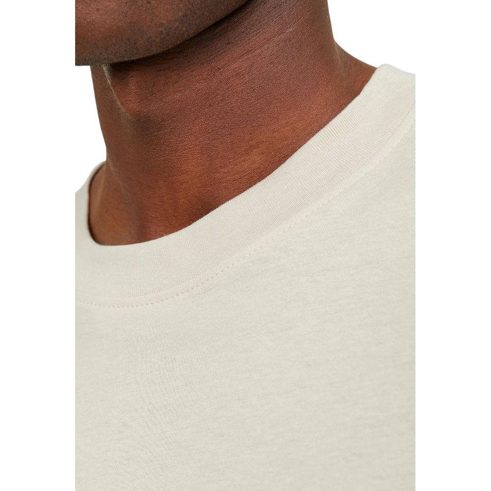 Jack Jones Beiges Baumwoll-T-Shirt
