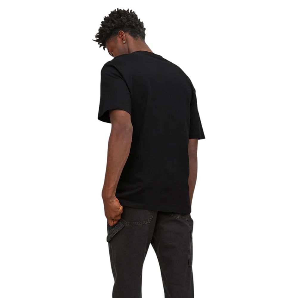 Jack Jones Schwarzes Baumwoll-T-Shirt