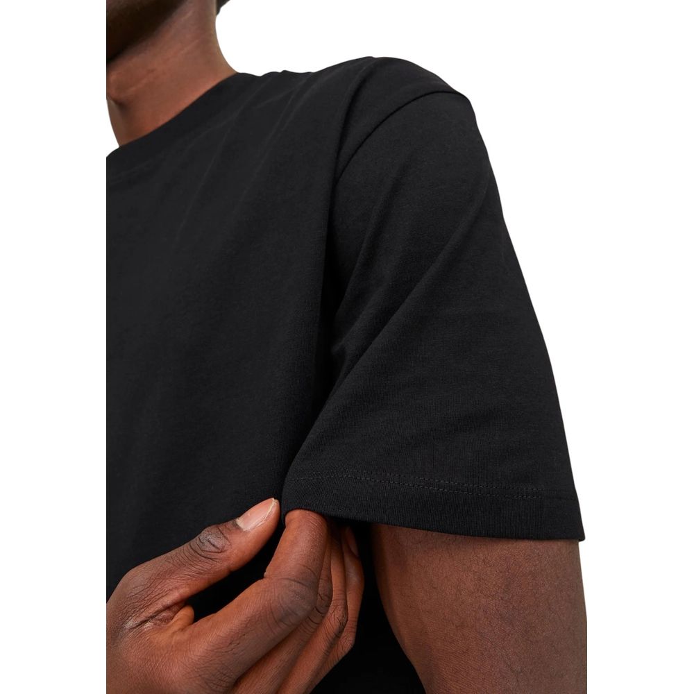 Jack Jones Schwarzes Baumwoll-T-Shirt