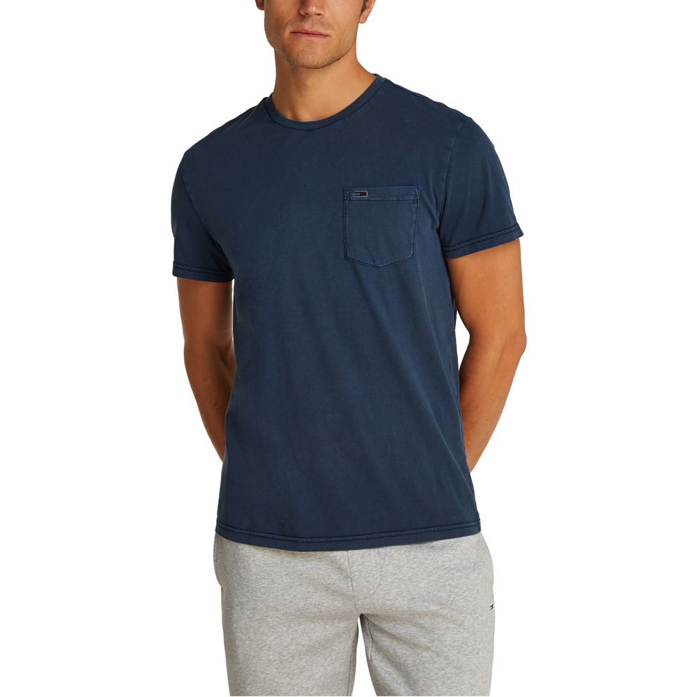 Tommy Hilfiger Jeans Blaues Baumwoll-Sportswear-T-Shirt