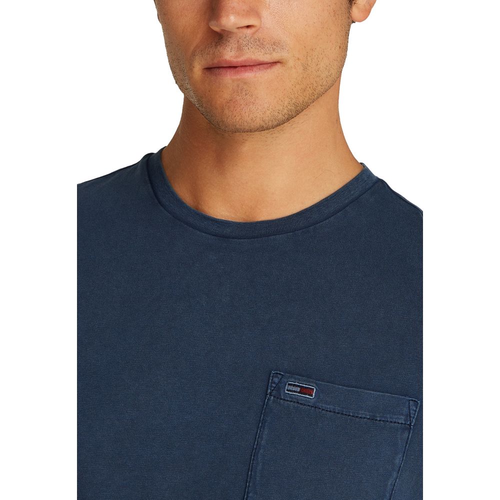 Tommy Hilfiger Jeans Blaues Baumwoll-Sportswear-T-Shirt