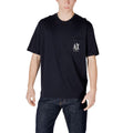 Armani Exchange Blaues Baumwoll-Sportswear-T-Shirt