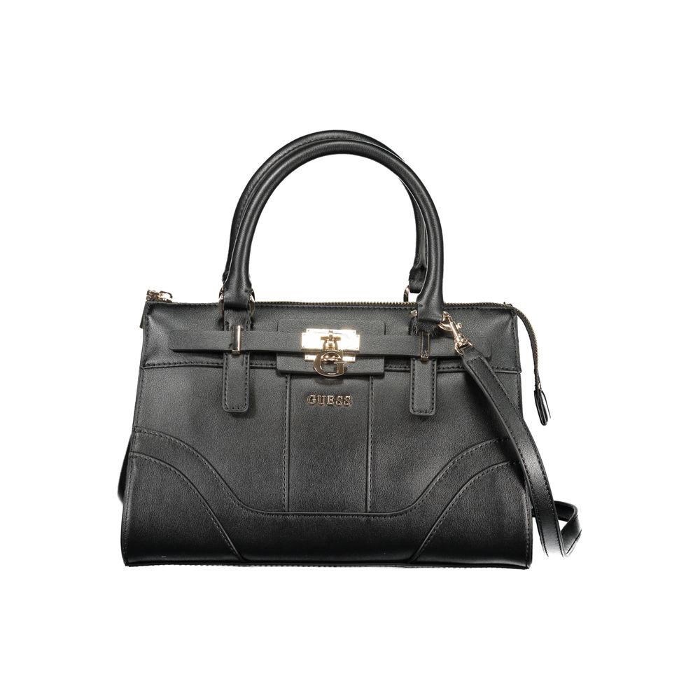 Guess Jeans Schwarze Damen-Handtasche aus Polyurethan