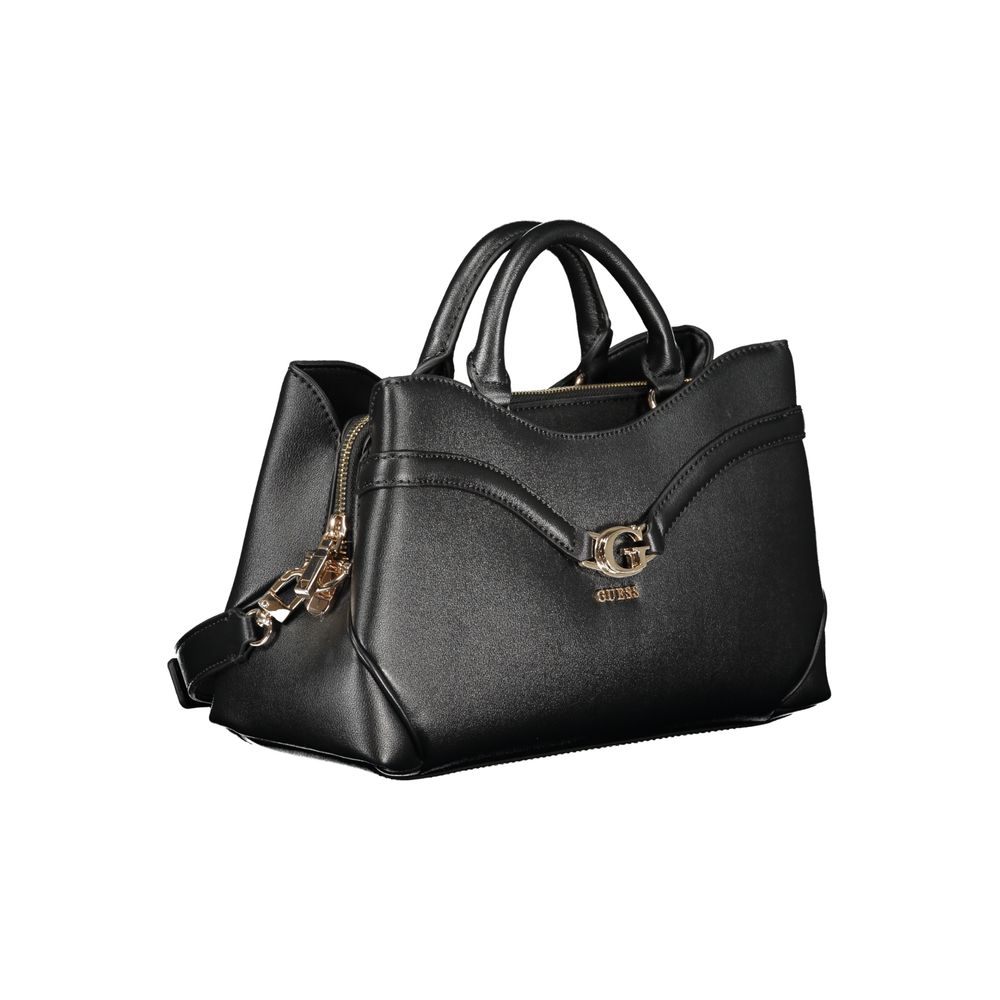 Guess Jeans Schwarze Damen-Handtasche aus Polyurethan