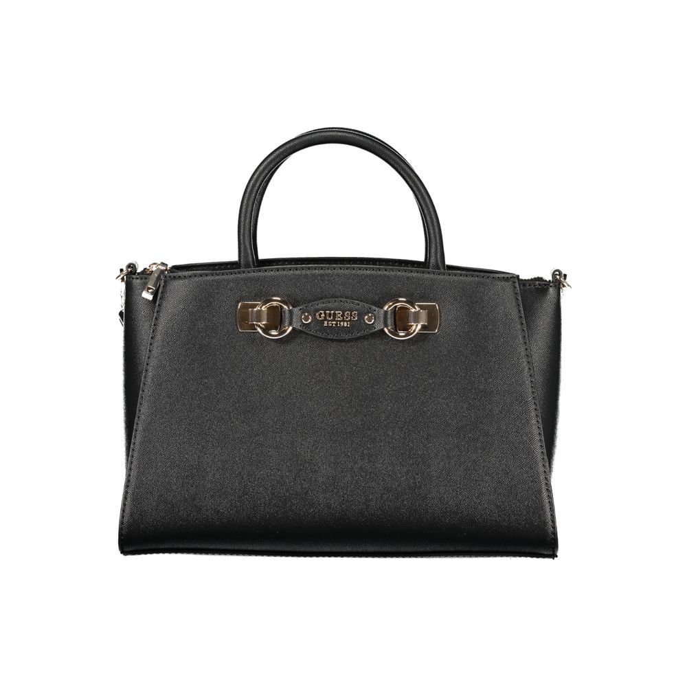 Guess Jeans Schwarze Damen-Handtasche aus Polyurethan