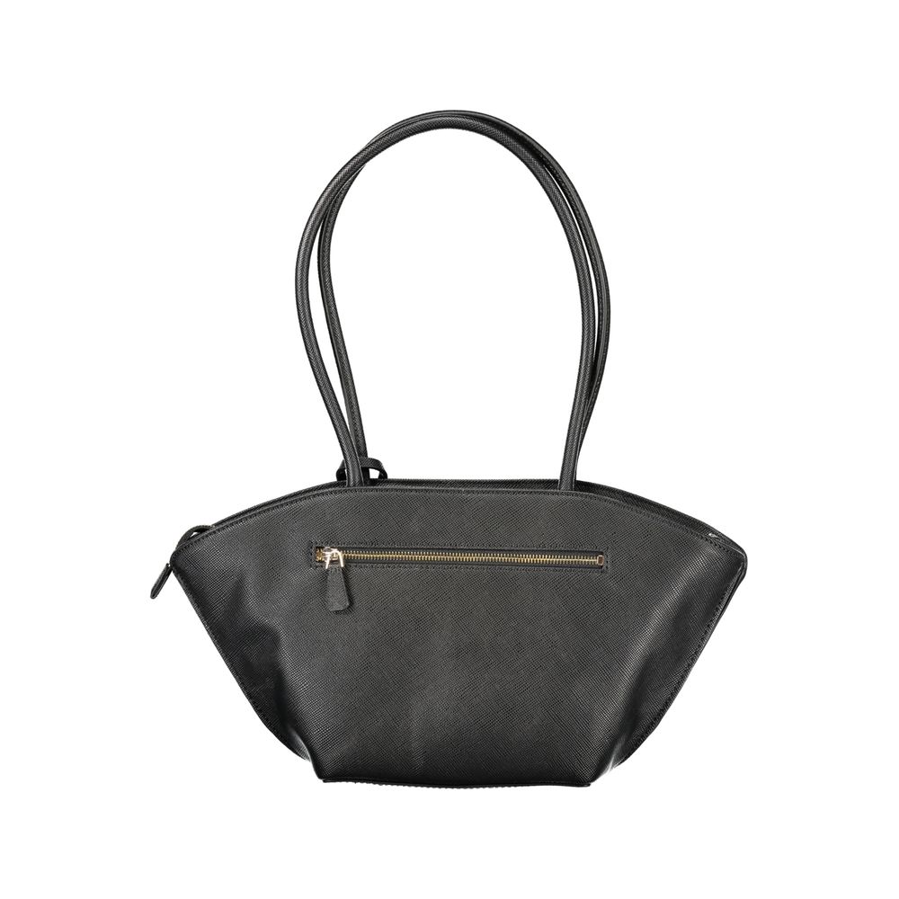 Guess Jeans Schwarze Damen-Handtasche aus Polyurethan