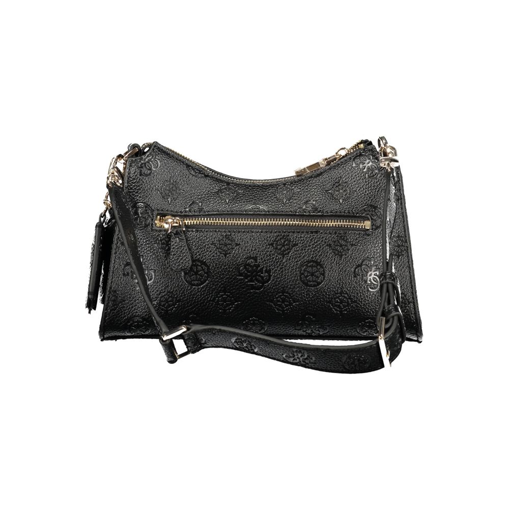 Guess Jeans Schwarze Damen-Handtasche aus Polyurethan
