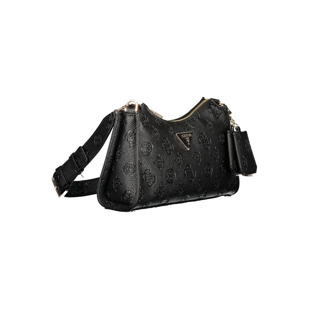 Guess Jeans Schwarze Damen-Handtasche aus Polyurethan