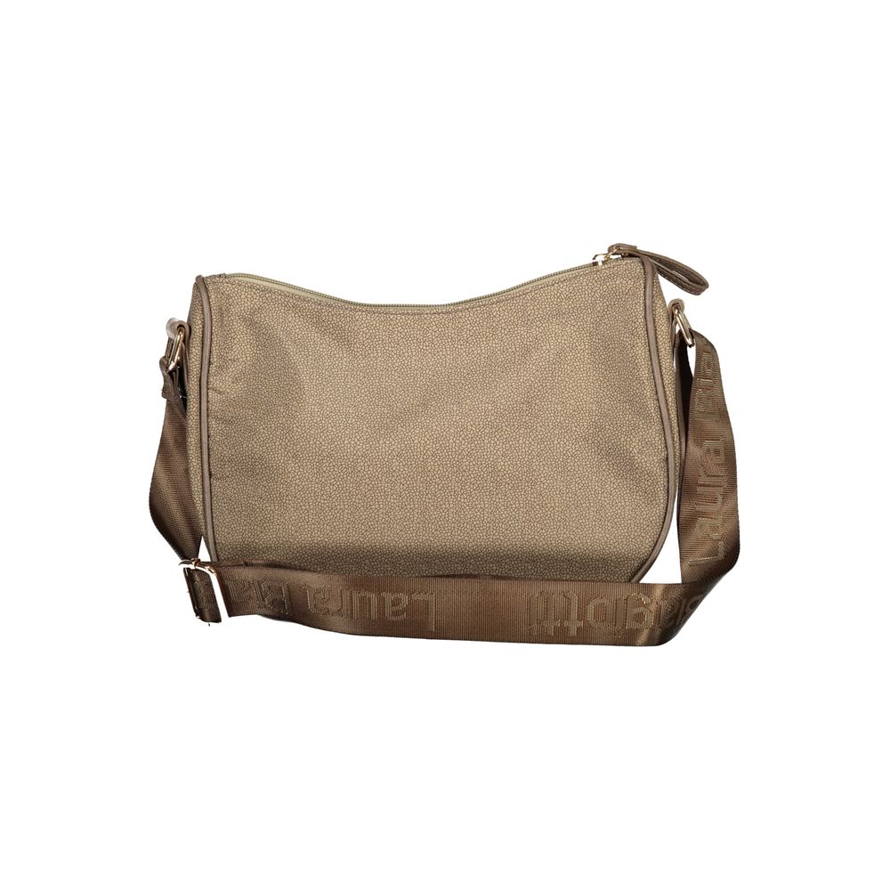 Laura Biagiotti Beigefarbene Polyester-Handtasche