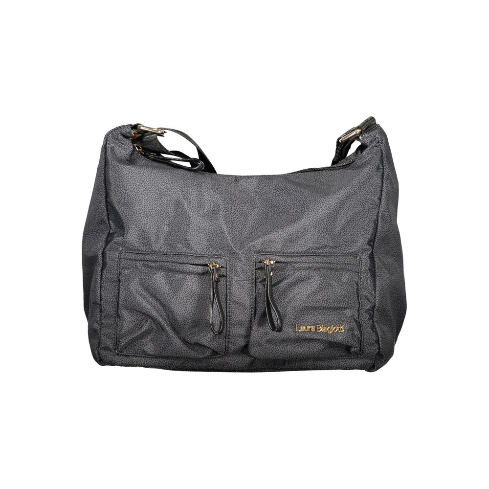 Laura Biagiotti Schwarze Damen-Handtasche aus Polyester