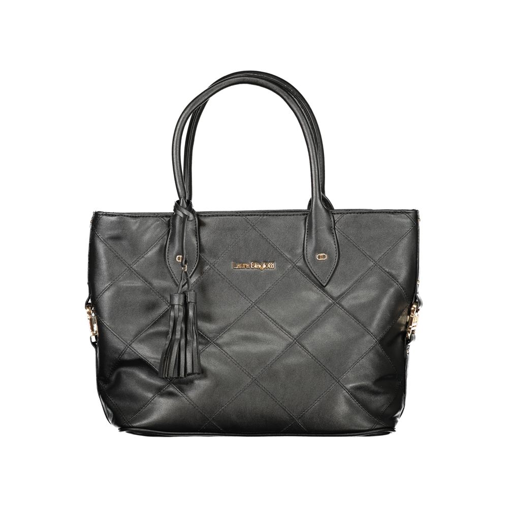 Laura Biagiotti Schwarze PVC-Handtasche