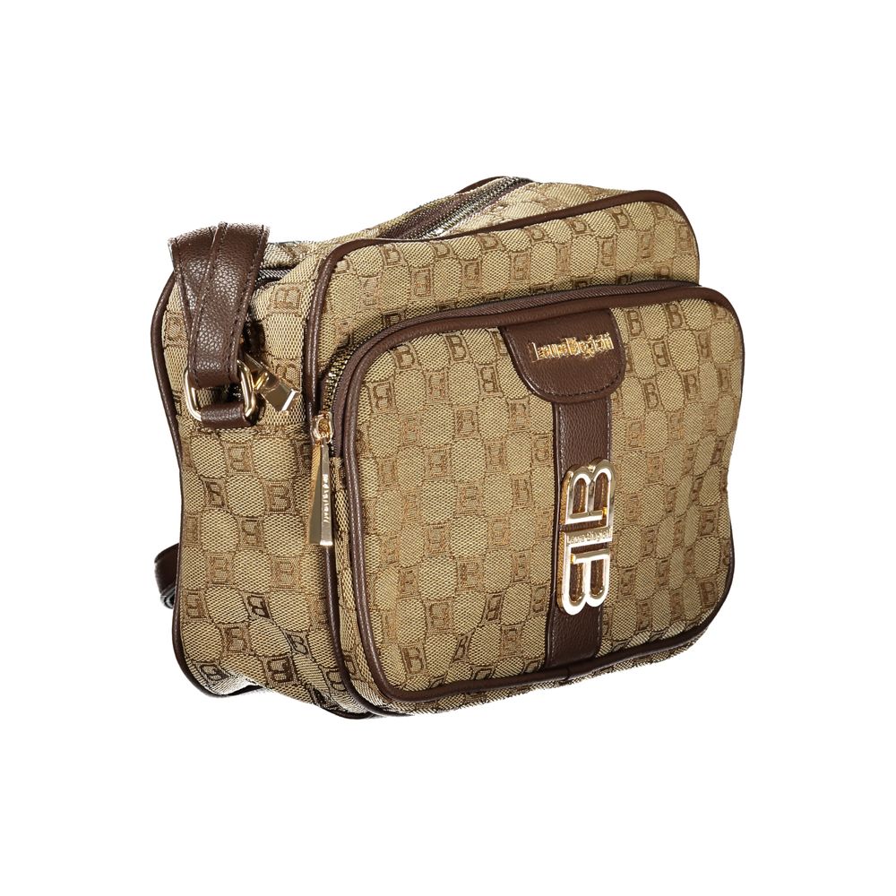 Laura Biagiotti Beigefarbene Polyester-Handtasche