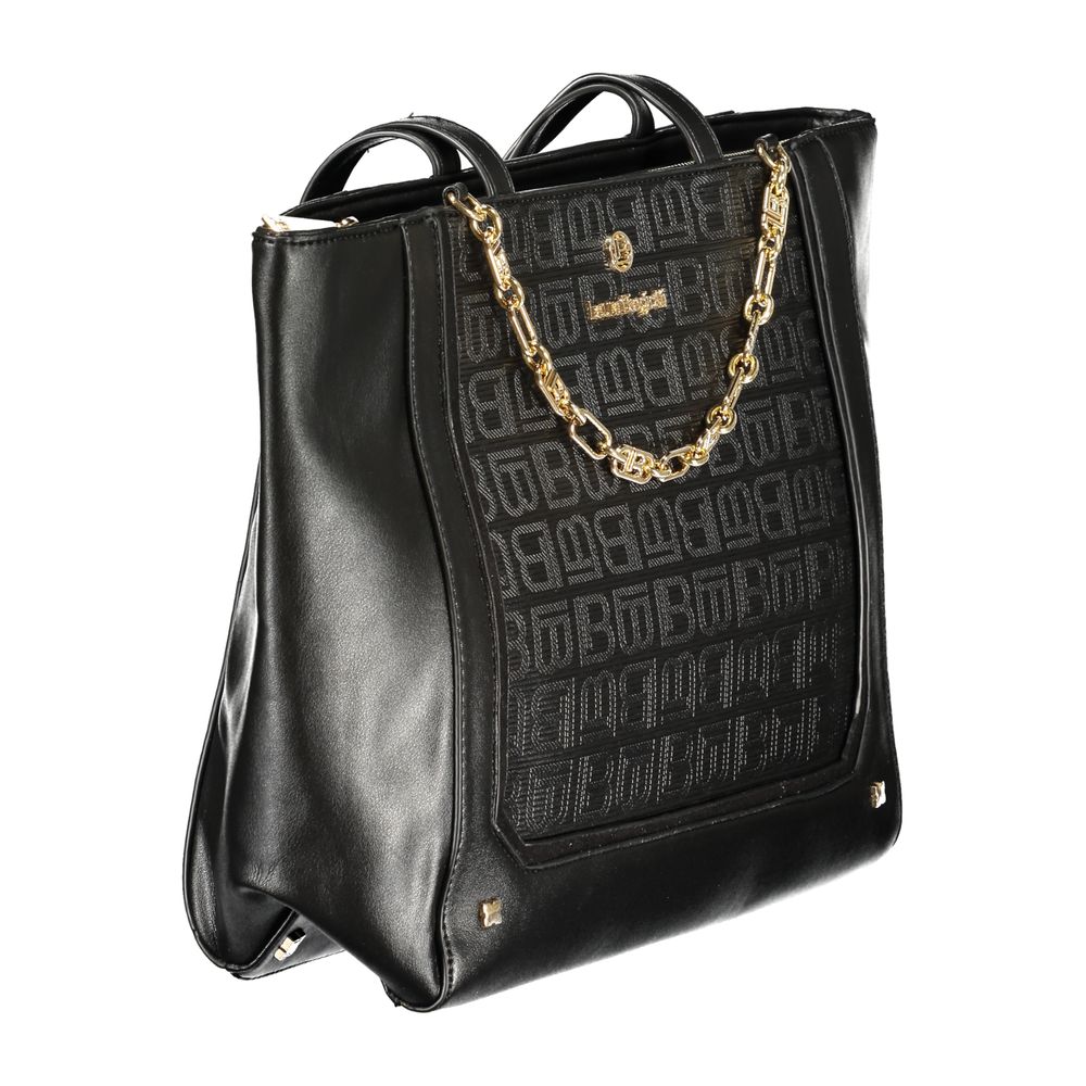 Laura Biagiotti Schwarze PVC-Handtasche