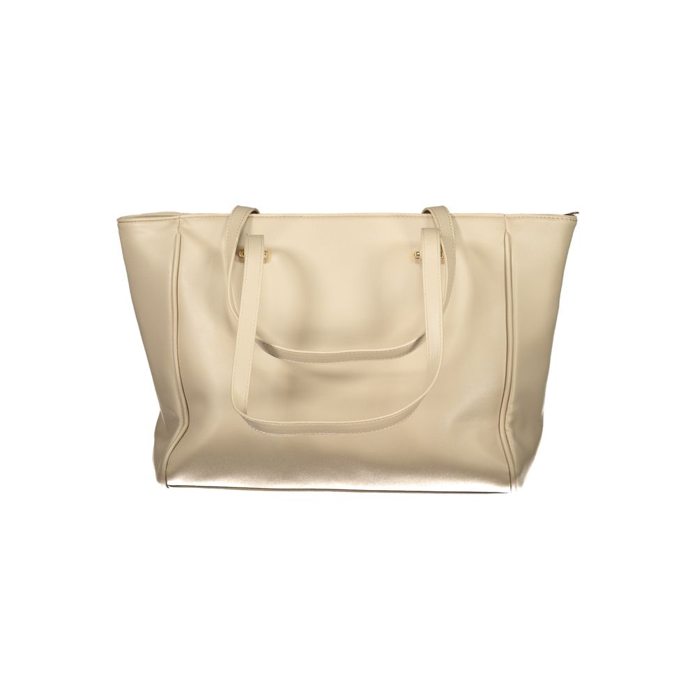 Laura Biagiotti Beigefarbene PVC-Handtasche