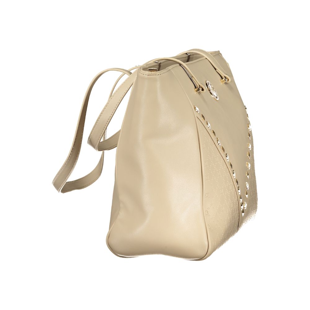 Laura Biagiotti Beigefarbene PVC-Handtasche