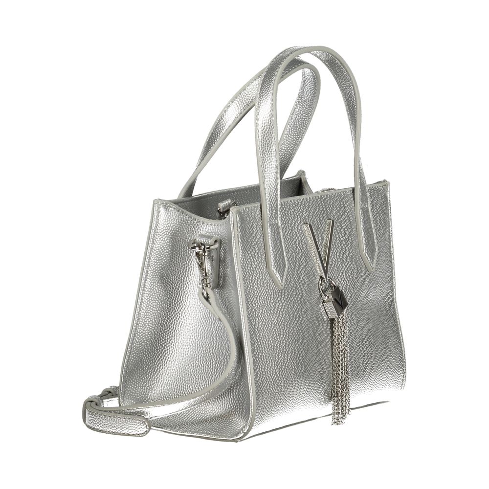 Mario Valentino Grau-weiße Polyethylen-Handtasche