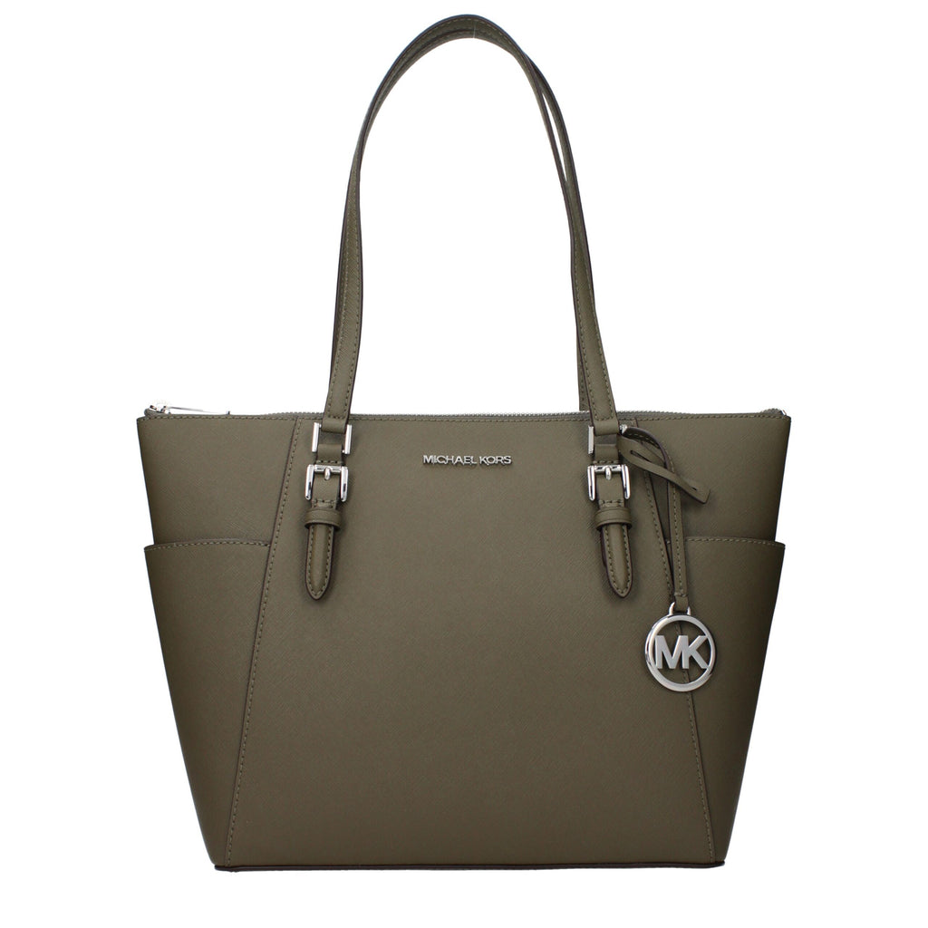 Michael Kors Grüne Leder Schultertasche