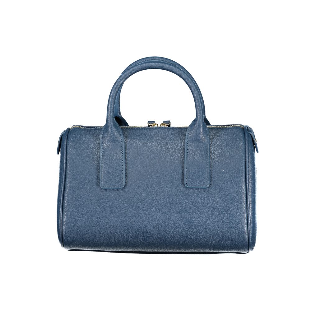 Mario Valentino Blu Polyurethane Damen Handtasche