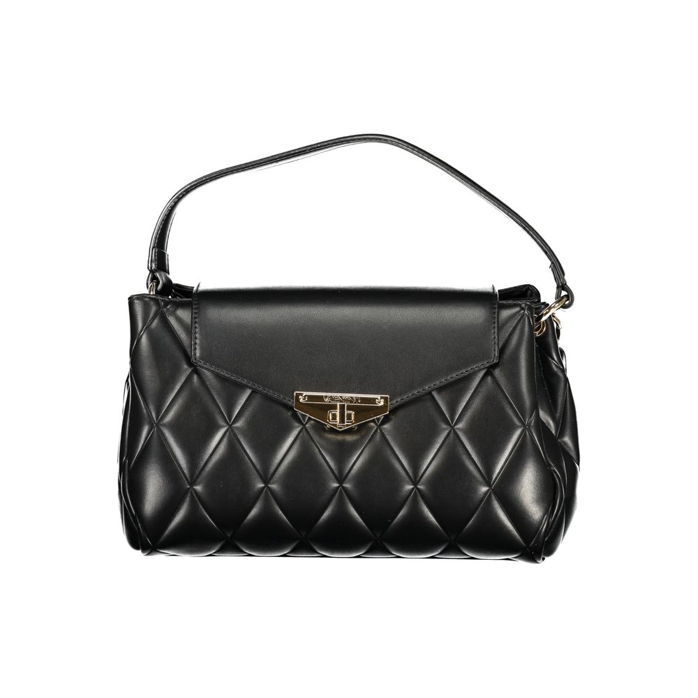 Mario Valentino Schwarze Damen-Handtasche aus Polyurethan